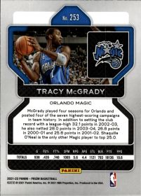 Tracy McGrady - Panini Prizm Base Set 2021-22, Nr. 253