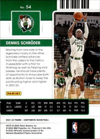 Dennis Schröder - Panini Contenders Season Ticket 2021-22, Nr. 54