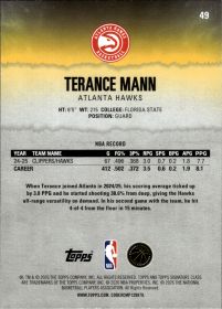 Terance Mann - Topps Signature Class Base Set 2025-26, Nr. 49