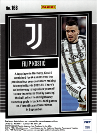 Filip Kostić - Panini Score FIFA Base Set 2022-23, Nr. 168