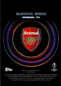 Bukayo Saka - Topps UEFA Club Competitions Showtime 2023-24