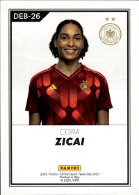 Cora Zicai - Panini DFB-Frauen Team-Set National Debut 2025, Nr. DEB-26 – Insert