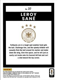 Leroy Sané - Panini Donruss FIFA Road to World Cup Base Set 2025-26, Nr. 37