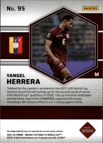 Yangel Herrera - Panini Mosaic FIFA Road to World Cup Base Set 2021-22, Nr. 95