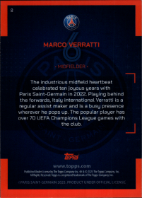 Marco Verratti - Topps Paris Saint-Germain Official Team Set 2023-24, Nr. 8