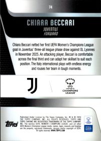 Chiara Beccari - Topps Chrome UEFA Women's Champions League Base Set 2025-26, Nr. 74