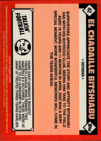 El Chadaille Bitshiabu - Topps Paris Saint-Germain Official Team Set 2023-24, Nr. 42