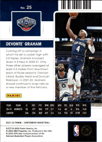 Devonte' Graham - Panini Contenders Season Ticket 2021-22, Nr. 25