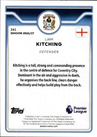 Liam Kitching - Topps Flagship Premier League Base Set 2026-27, Nr. 261 – Rookie Card