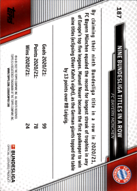 Nine Bundesliga Titles in a Row - Highlight Card - Topps Bundesliga 2021-22, Nr. 187