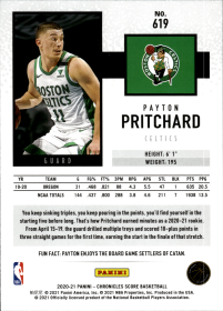 Payton Pritchard - Panini Chronicles Base Set 2020-21, Nr. 619 – Rookie Card