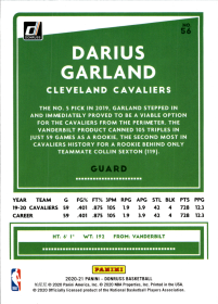 Darius Garland - Panini Donruss Base Set 2020-21, Nr. 56