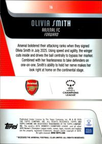 Olivia Smith - Topps Chrome UEFA Women's Champions League Base Set 2025-26, Nr. 16 – Rookie Card