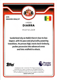 Habib Diarra - Topps Flagship Premier League Base Set 2026-27, Nr. 235