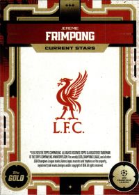 Jeremie Frimpong - Topps Gold UEFA Club Competitions Current Stars 2025-26
