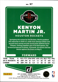 Kenyon Martin Jr. - Panini Donruss Base Set 2021-22, Nr. 97