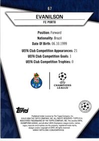 Evanilson - Topps Superstars UEFA Club Competitions Base Set 2023-24, Nr. 67