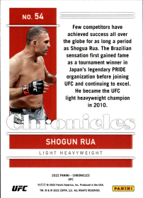 Shogun Rua - Panini Chronicles UFC Base Set 2022, Nr. 54