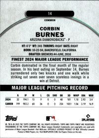 Corbin Burnes - Topps Finest Base Set 2025, Nr. 14