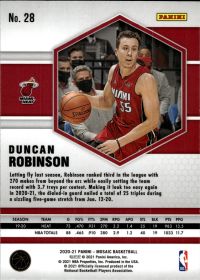 Duncan Robinson - Panini Mosaic Base Set 2020-21, Nr. 28