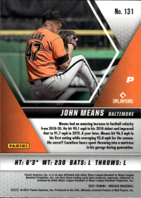 John Means - Panini Mosaic Base Set 2021, Nr. 131