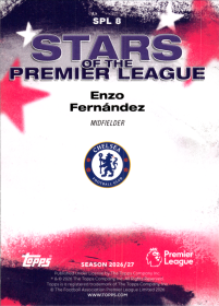 Enzo Fernández - Topps Flagship Premier League Stars of the Premier League 2026-27, Nr. SPL 8 – Insert