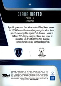Clara Mateo - Topps Chrome UEFA Women's Champions League Base Set 2025-26, Nr. 59