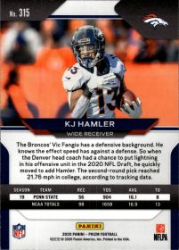 KJ Hamler - Panini Prizm Base Set 2020, Nr. 315 – Rookie Card