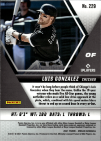 Luis Gonzalez - Panini Mosaic Base Set 2021, Nr. 229 – Rookie Card