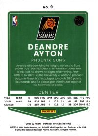 Deandre Ayton - Panini Donruss Optic Base Set 2021-22, Nr. 9