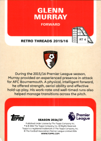 Glenn Murray - Topps Flagship Premier League Retro Threads 2026-27, Nr. RT 4 – Insert