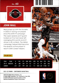 John Wall - Panini Contenders Season Ticket 2021-22, Nr. 60