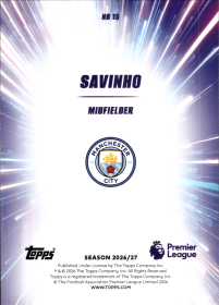 Savinho - Topps Flagship Premier League Nitro Boost 2026-27, Nr. NB 15 – Insert