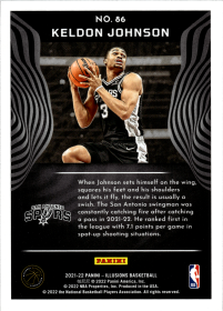 Keldon Johnson - Panini Illusions Base Set 2021-22, Nr. 86