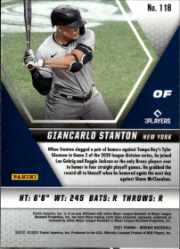 Giancarlo Stanton - Panini Mosaic Base Set 2021, Nr. 118