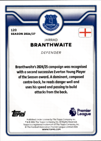 Jarrad Branthwaite - Topps Flagship Premier League Base Set 2026-27, Nr. 120