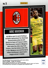 Mike Maignan - Panini Score FIFA Base Set 2022-23, Nr. 5
