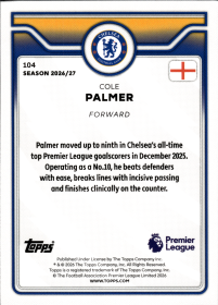 Cole Palmer - Topps Flagship Premier League Base Set 2026-27, Nr. 104