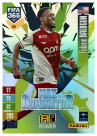 Folarin Balogun - Panini Adrenalyn XL FIFA 365 Max Dominator 2026-27, Nr. 281 – Insert