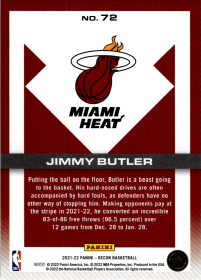 Jimmy Butler - Panini Recon Base Set 2021-22, Nr. 72