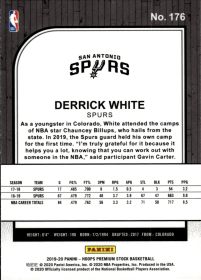 Derrick White - Panini Hoops Premium Stock Base Set 2019-20, Nr. 176