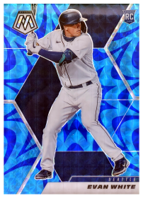 Evan White - Panini Mosaic Base Set 2021, Nr. 208 – Rookie Card, Reactive Blue
