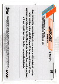 Jalen Lewis - Topps Chrome OTE Base Set 2022, Nr. 70 – Rookie Card