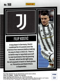 Filip Kostić - Panini Score FIFA Base Set 2022-23, Nr. 168