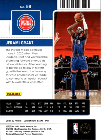Jerami Grant - Panini Contenders Season Ticket 2021-22, Nr. 88