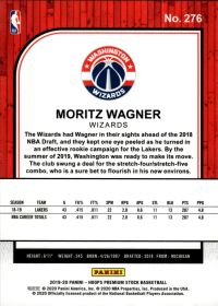 Moritz Wagner - Panini Hoops Premium Stock Base Set 2019-20, Nr. 276