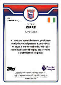 Cédric Kipré - Topps Flagship Premier League Base Set 2026-27, Nr. 276