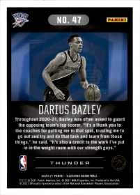 Darius Bazley - Panini Illusions Base Set 2020-21, Nr. 47 – Trophy Collection Starlight