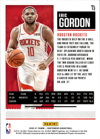 Eric Gordon - Panini Contenders Season Ticket 2020-21, Nr. 12