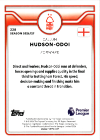 Callum Hudson-Odoi - Topps Flagship Premier League Base Set 2026-27, Nr. 228